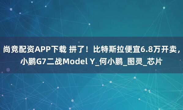 尚竞配资APP下载 拼了！比特斯拉便宜6.8万开卖，小鹏G7二战Model Y_何小鹏_图灵_芯片