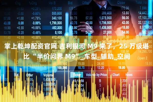 掌上乾坤配资官网 吉利银河 M9 来了，25 万级堪比 “半价问界 M9”_车型_辅助_空间